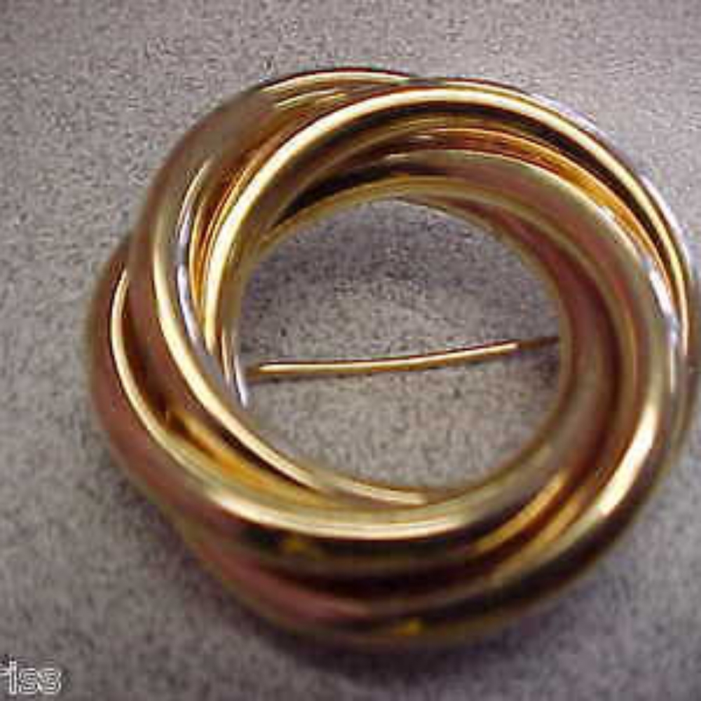 18kt solid gold pendant brooch pin